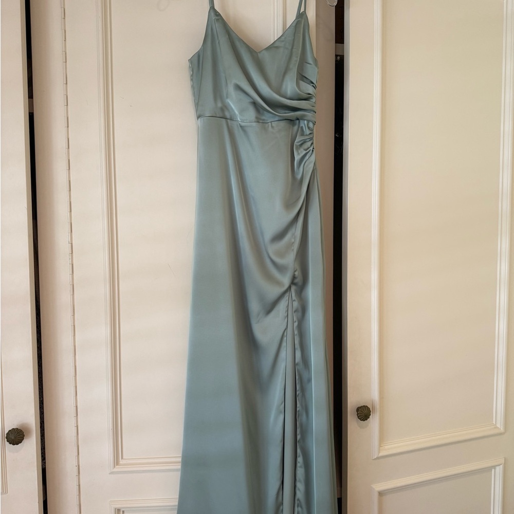 Buddy Grey Bridesmaid Dress in Sage